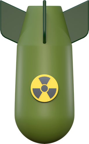 nuclear bomb 3d icon